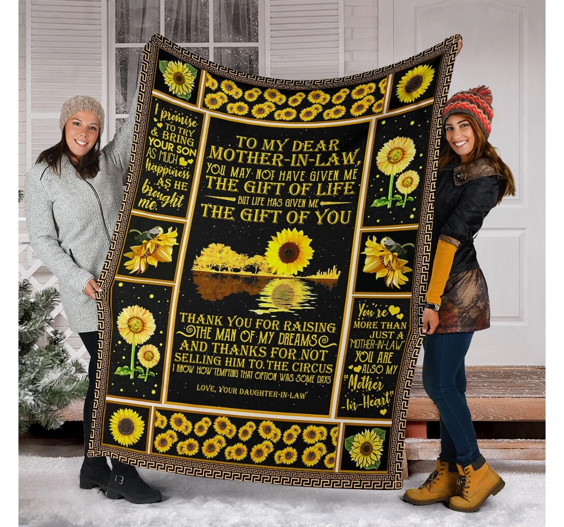Throw Blanket, Quilt - To My Mother From Daughter Sherpa Fleece