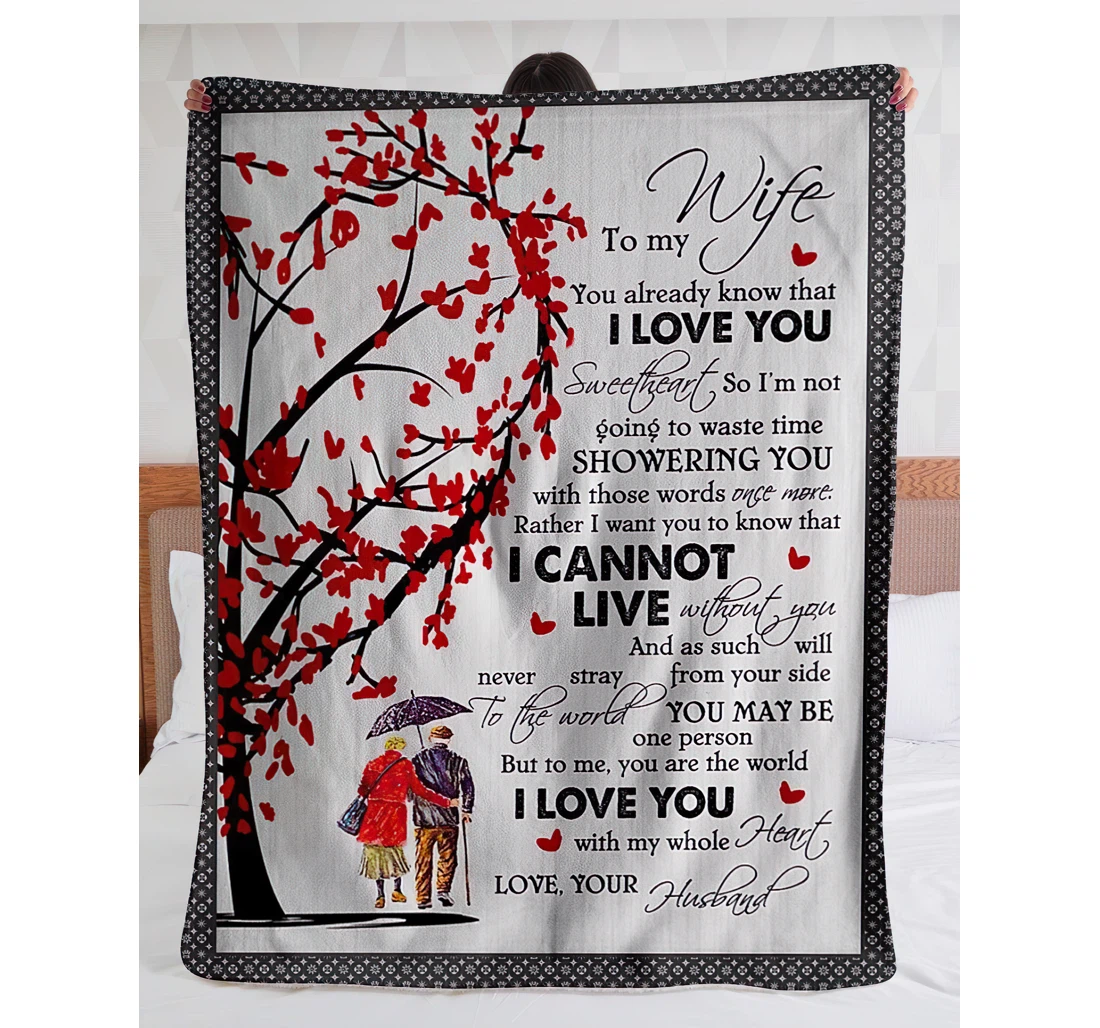 Throw Blanket, Quilt - To My Future Wife From Husband Sherpa Fleece