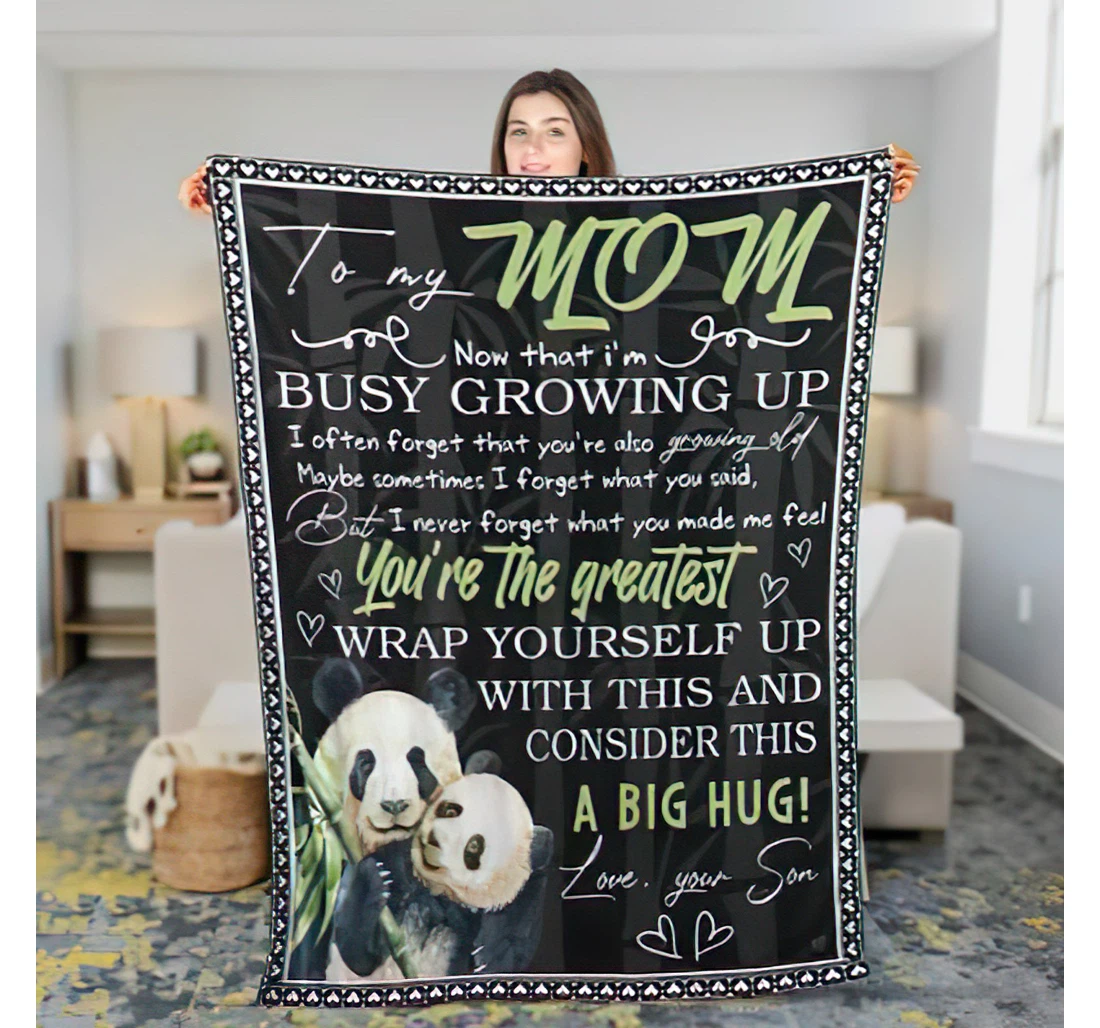 Throw Blanket, Quilt - To My Mom From Sun Sherpa Fleece