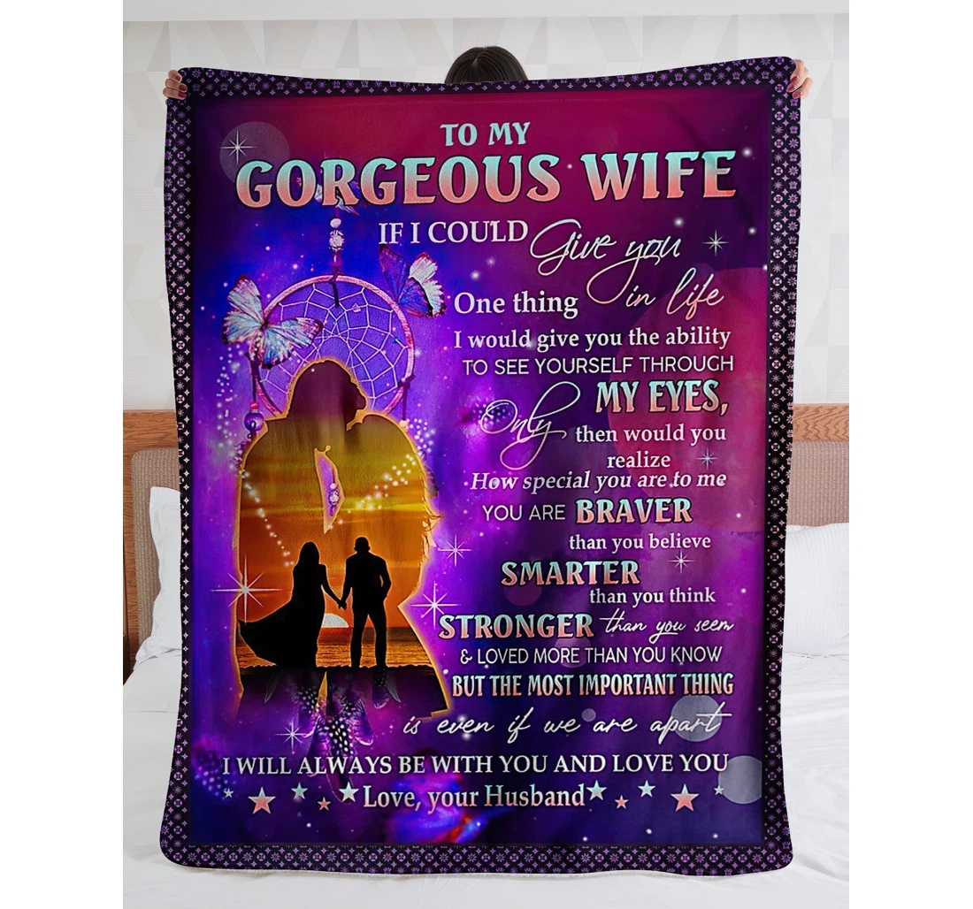 Throw Blanket, Quilt - To My Future Wife From Husband Sherpa Fleece