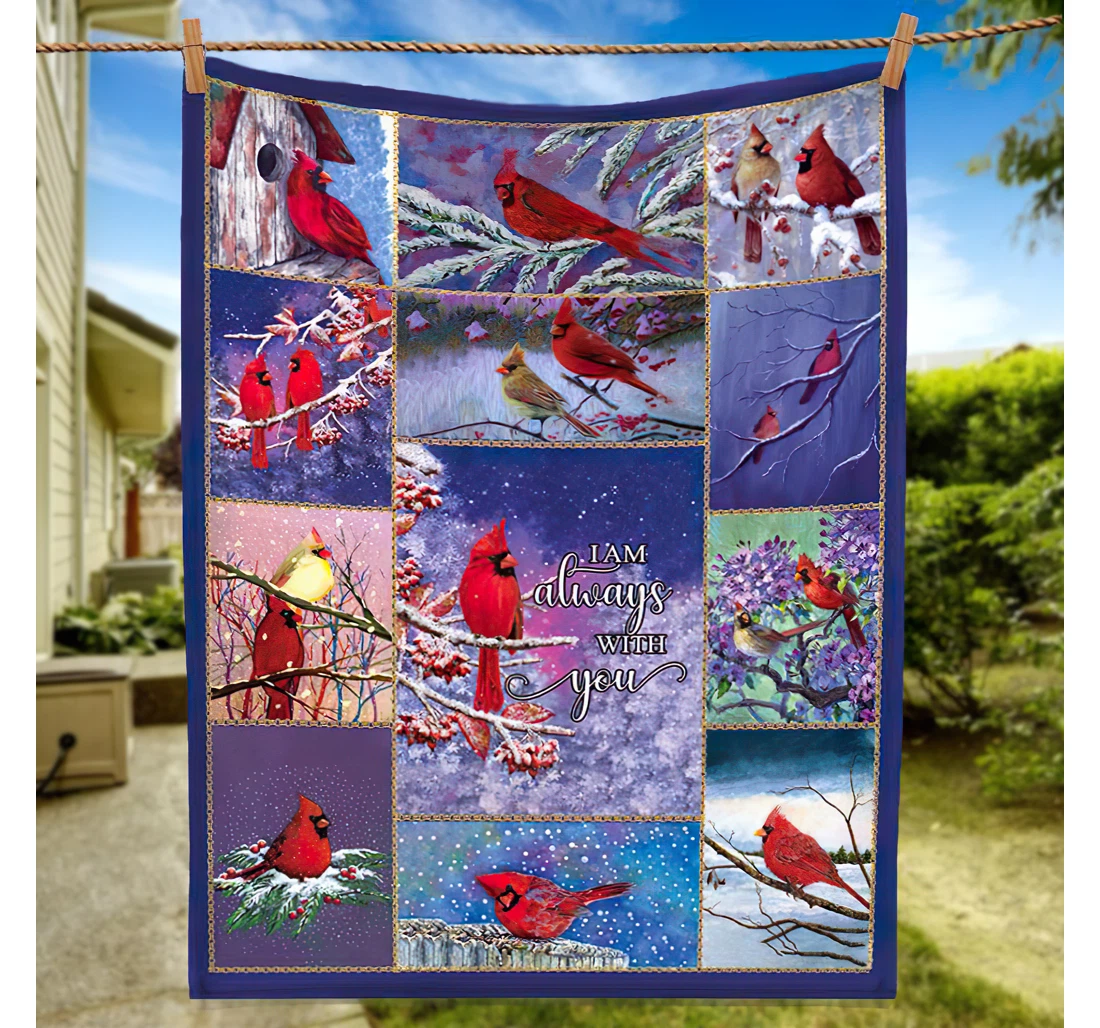 Throw Blanket, Quilt - I Am Always With You Sherpa Fleece