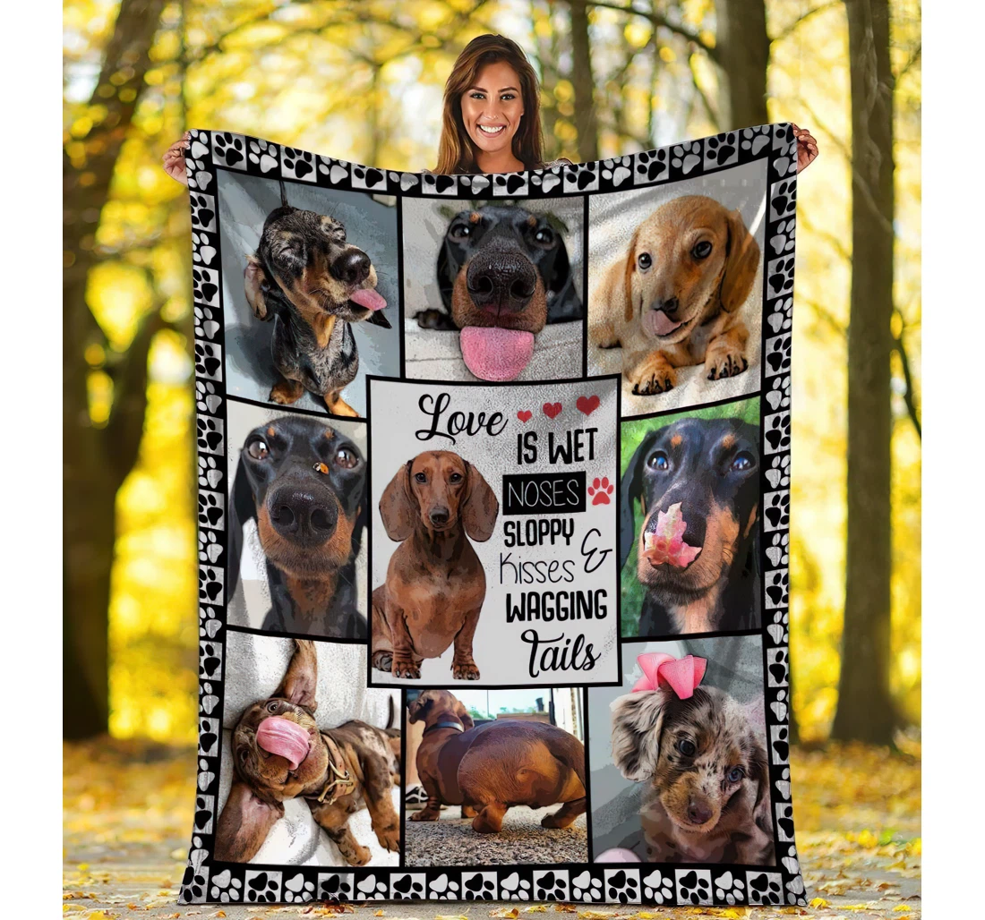 wiener dog throw blanket