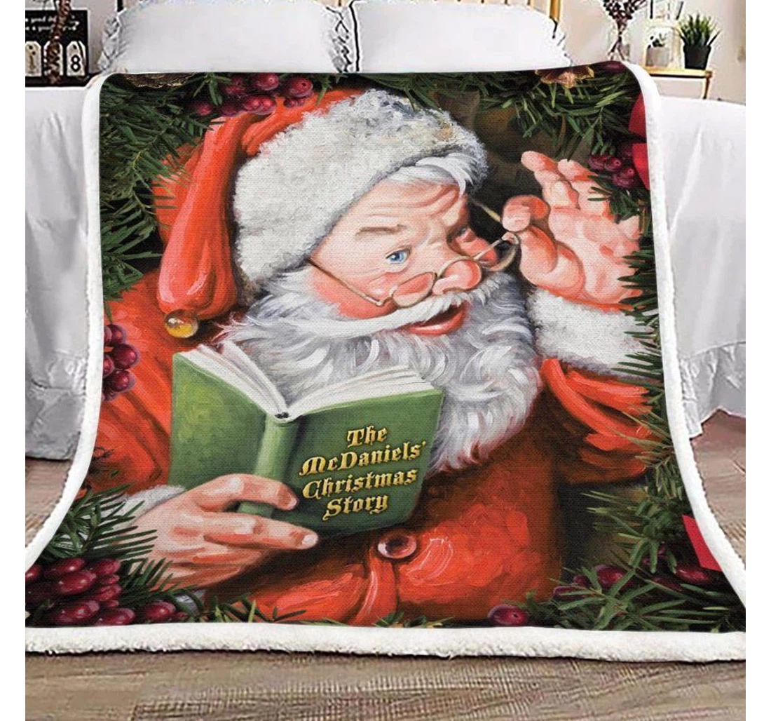Throw Blanket, Quilt - Santa Sherpa Fleece