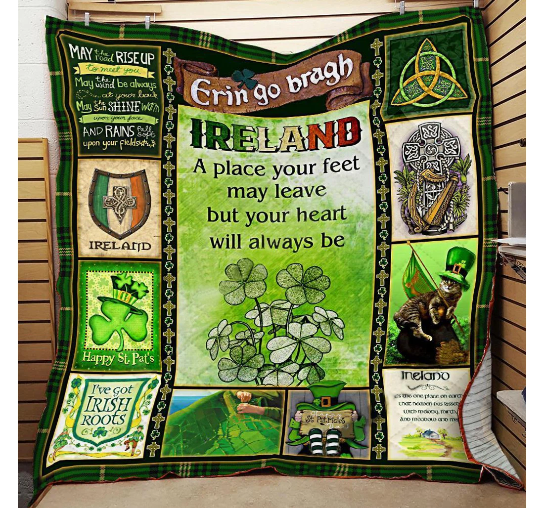 Throw Blanket, Quilt - Ireland – The Wearing Of The Green Irish St Patrick’s Day Sherpa Fleece