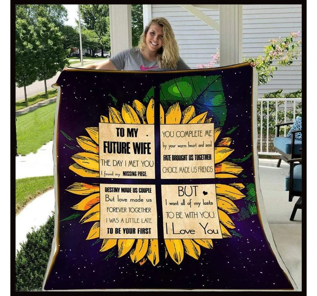 Throw Blanket, Quilt - To My Future Wife Sherpa Fleece