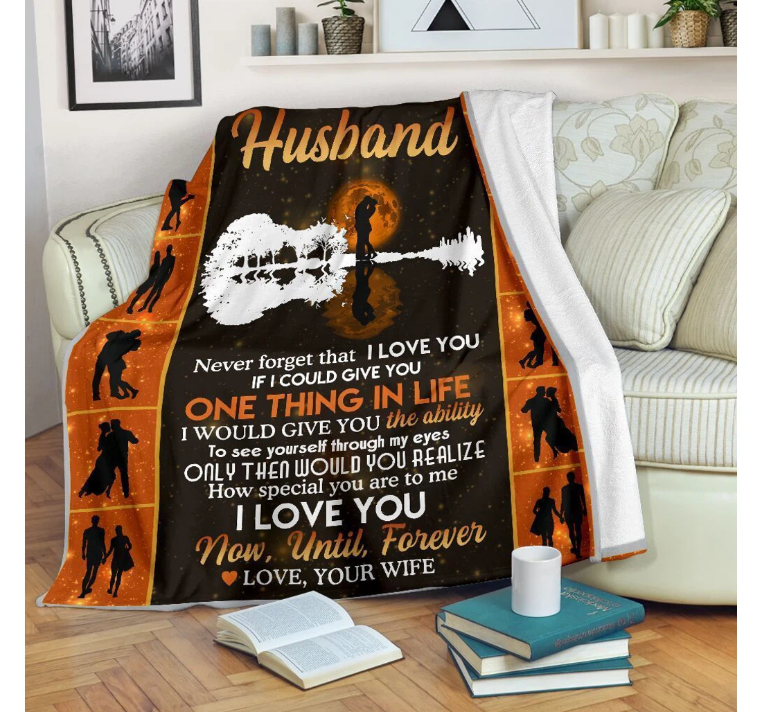 Throw Blanket, Quilt - To My Husband Never Forget That I Love You Youth Colorful Sherpa Fleece