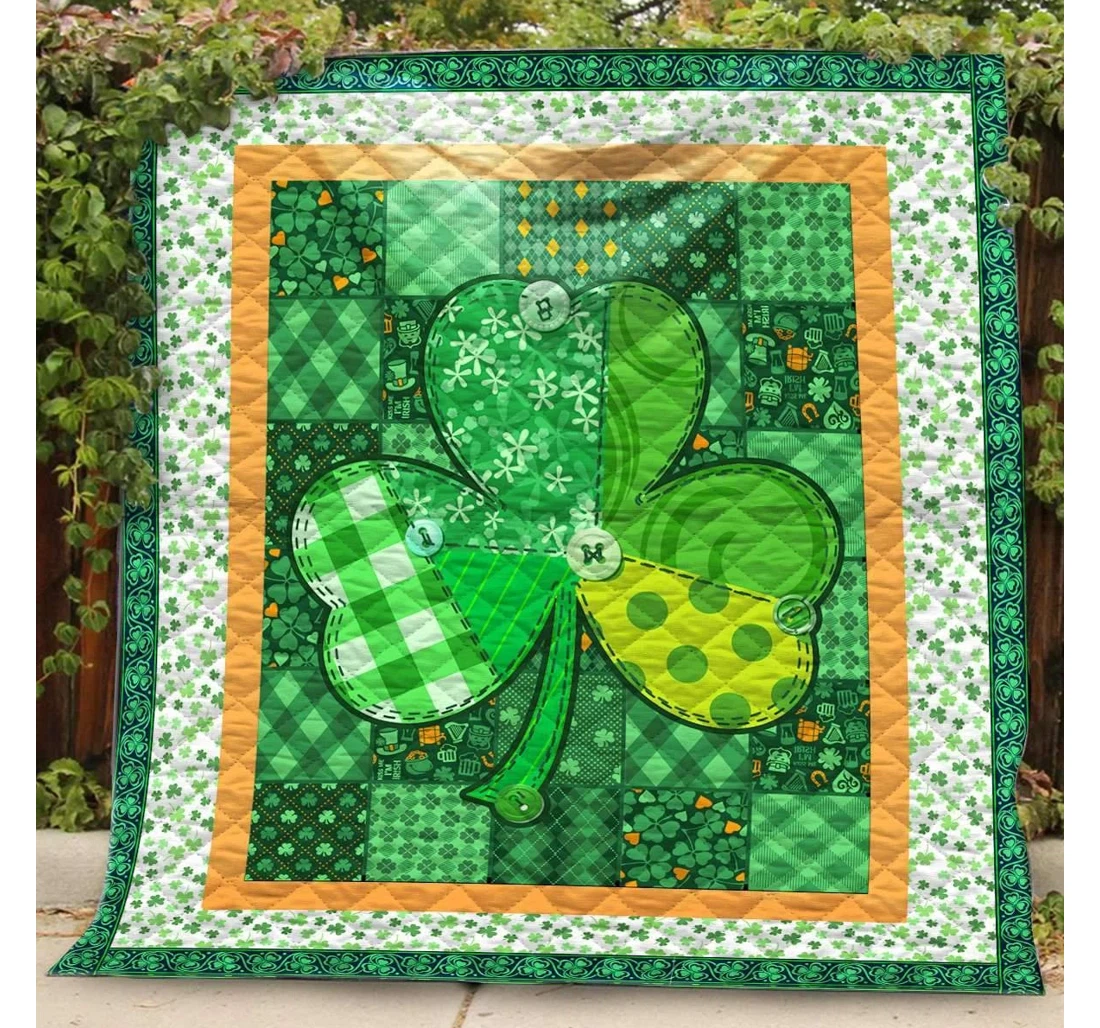 Throw Blanket, Quilt - Irish St. Patrick's Day Sherpa Fleece