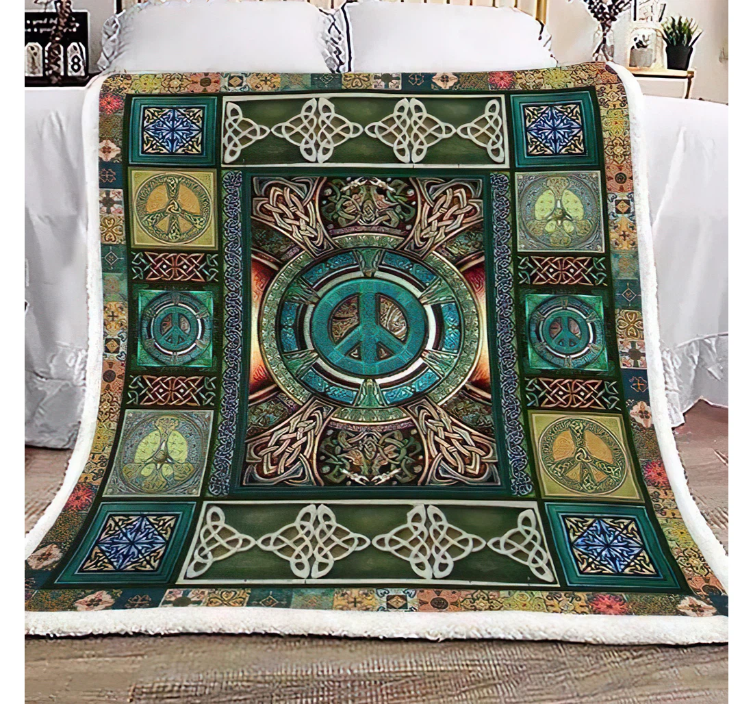 Throw Blanket, Quilt - Greenlife St Patrick's Day Sherpa Fleece