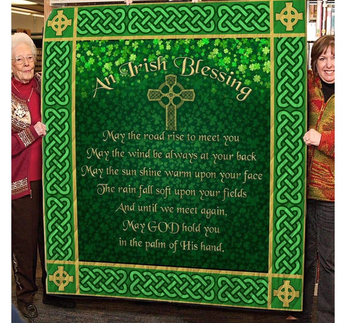 Throw Blanket, Quilt - Irish St. Patrick's Day Sherpa Fleece
