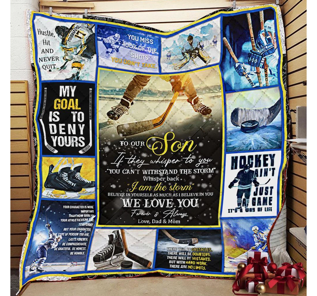 Throw Blanket, Quilt - To My Son From Dad Mom Sherpa Fleece