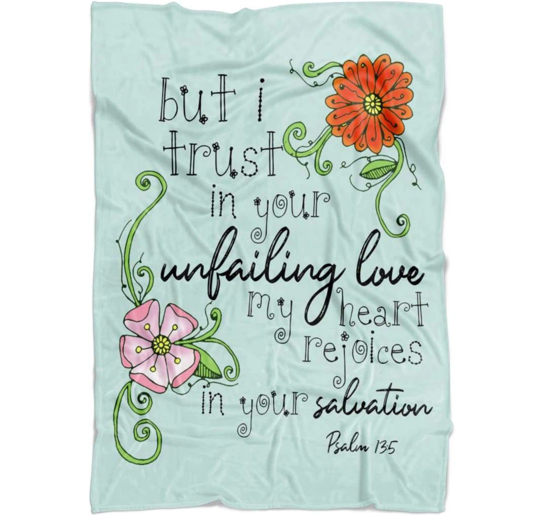 Throw Blanket, Quilt - But I Trust In Your Unfailing Love Sherpa Fleece