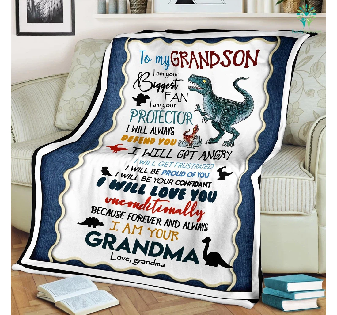 Throw Blanket, Quilt - To My Grandson From Grandma Sherpa Fleece