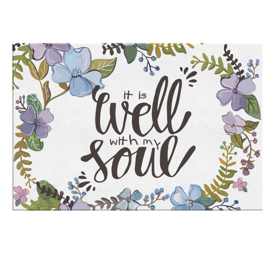 Poster, Canvas - It Is Well With My Soul Print Framed Wall Art