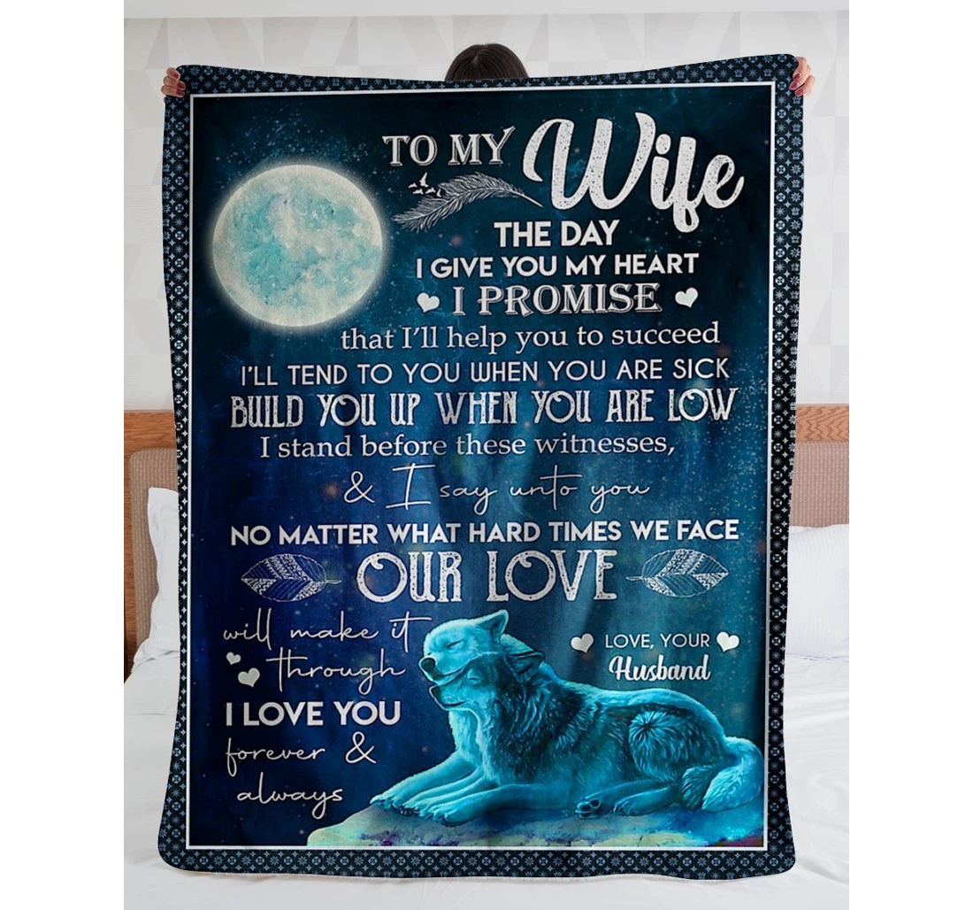 Throw Blanket, Quilt - To My Future Wife From Husband Sherpa Fleece