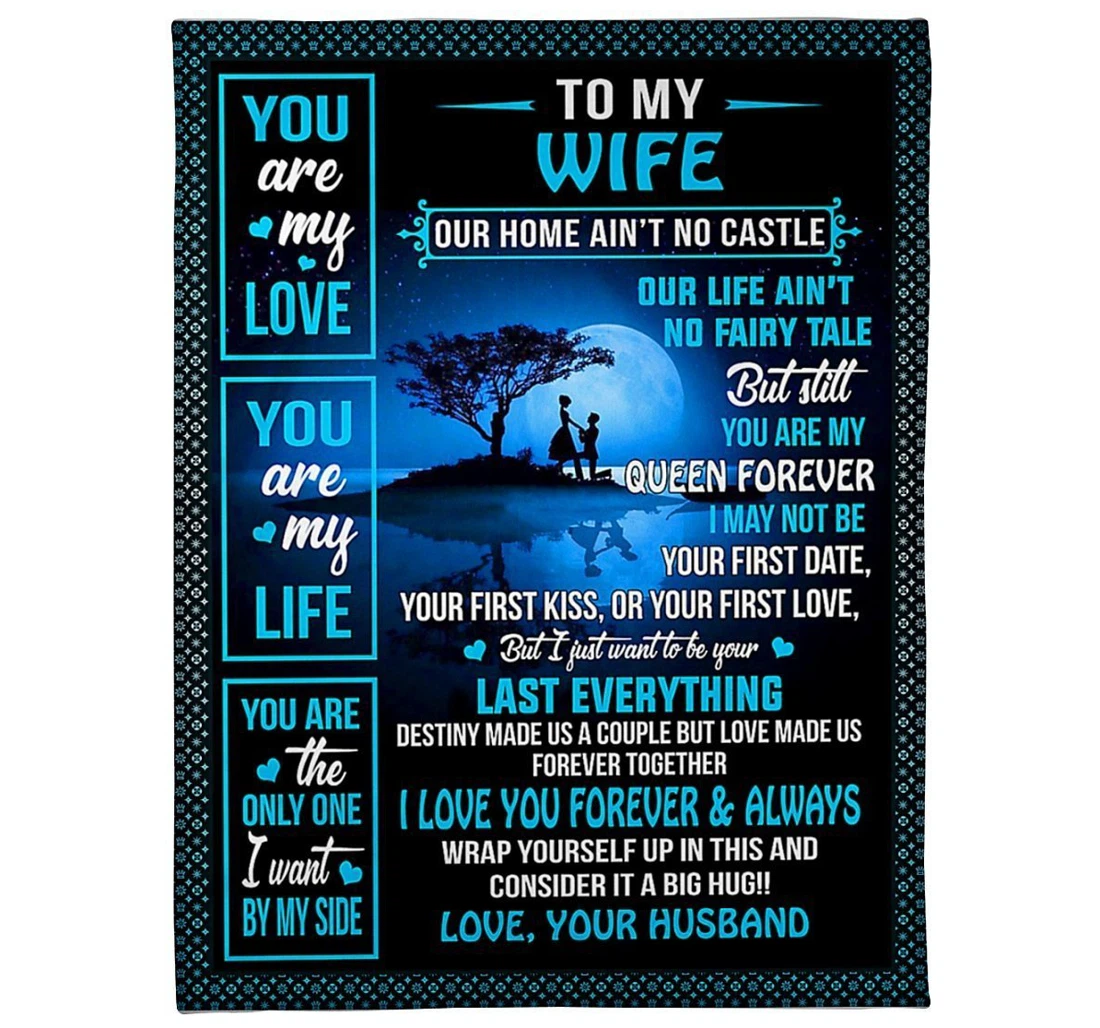 Throw Blanket, Quilt - To My Future Wife From Husband Sherpa Fleece