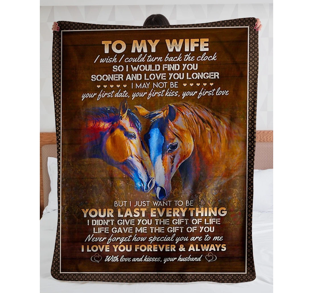 Throw Blanket, Quilt - To My Future Wife From Husband Sherpa Fleece