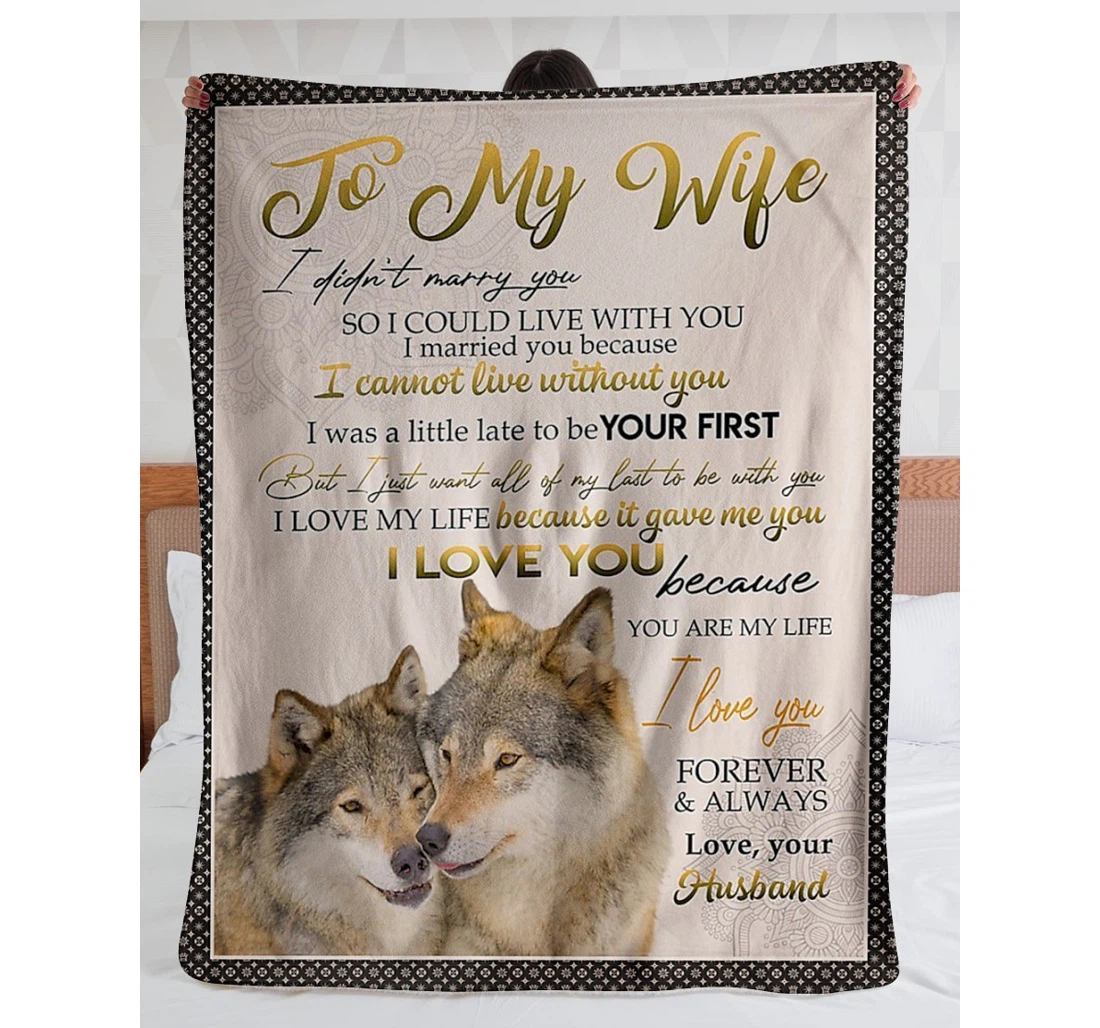 Throw Blanket, Quilt - To My Future Wife From Husband Sherpa Fleece