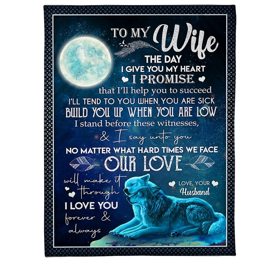 Throw Blanket, Quilt - To My Future Wife From Husband Sherpa Fleece