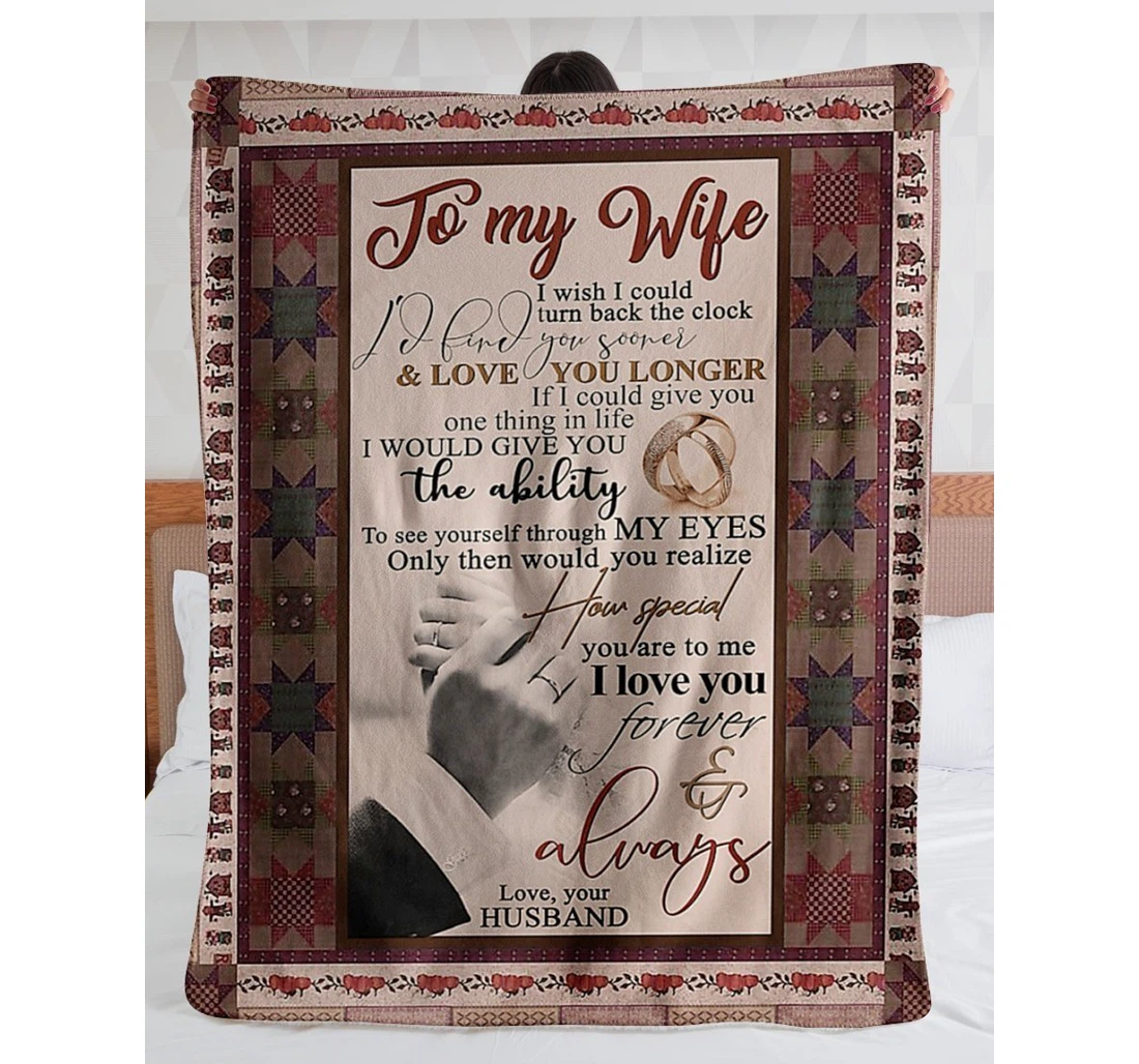 Throw Blanket, Quilt - To My Future Wife From Husband Sherpa Fleece