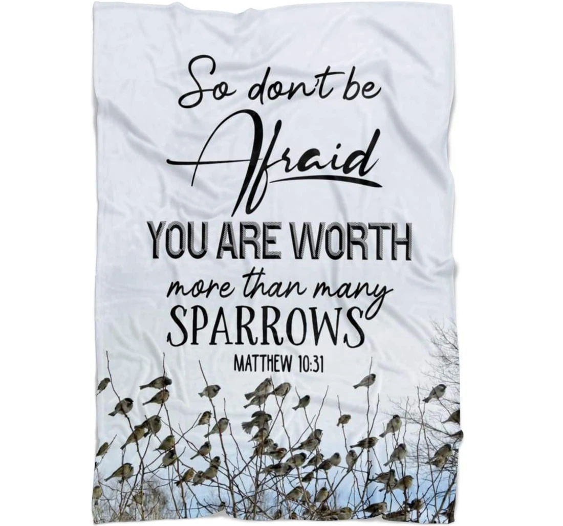 Throw Blanket, Quilt - So Don’t Be Afraid Sherpa Fleece