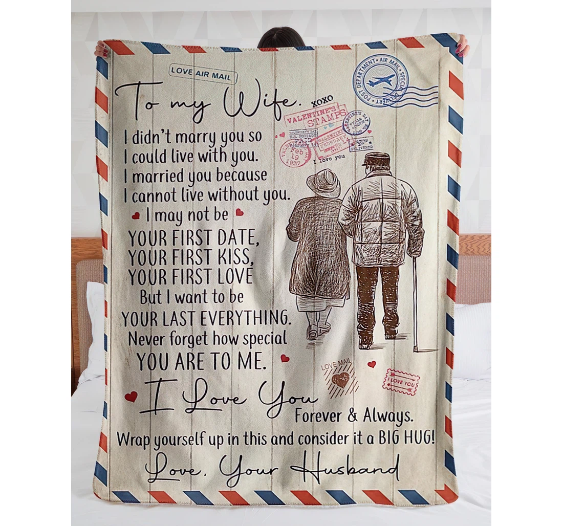 Throw Blanket, Quilt - To My Future Wife From Husband Sherpa Fleece