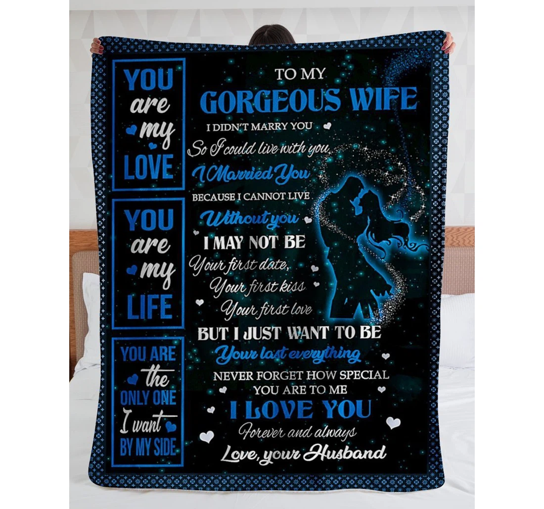 Throw Blanket, Quilt - To My Future Wife From Husband Sherpa Fleece