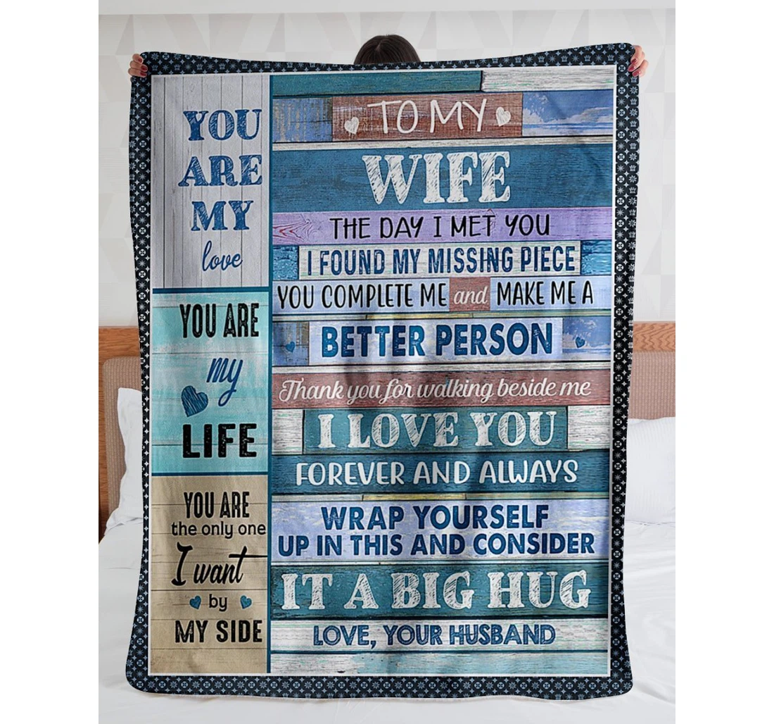 Throw Blanket, Quilt - To My Future Wife From Husband Sherpa Fleece