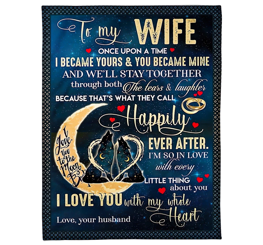 Throw Blanket, Quilt - To My Future Wife From Husband Sherpa Fleece