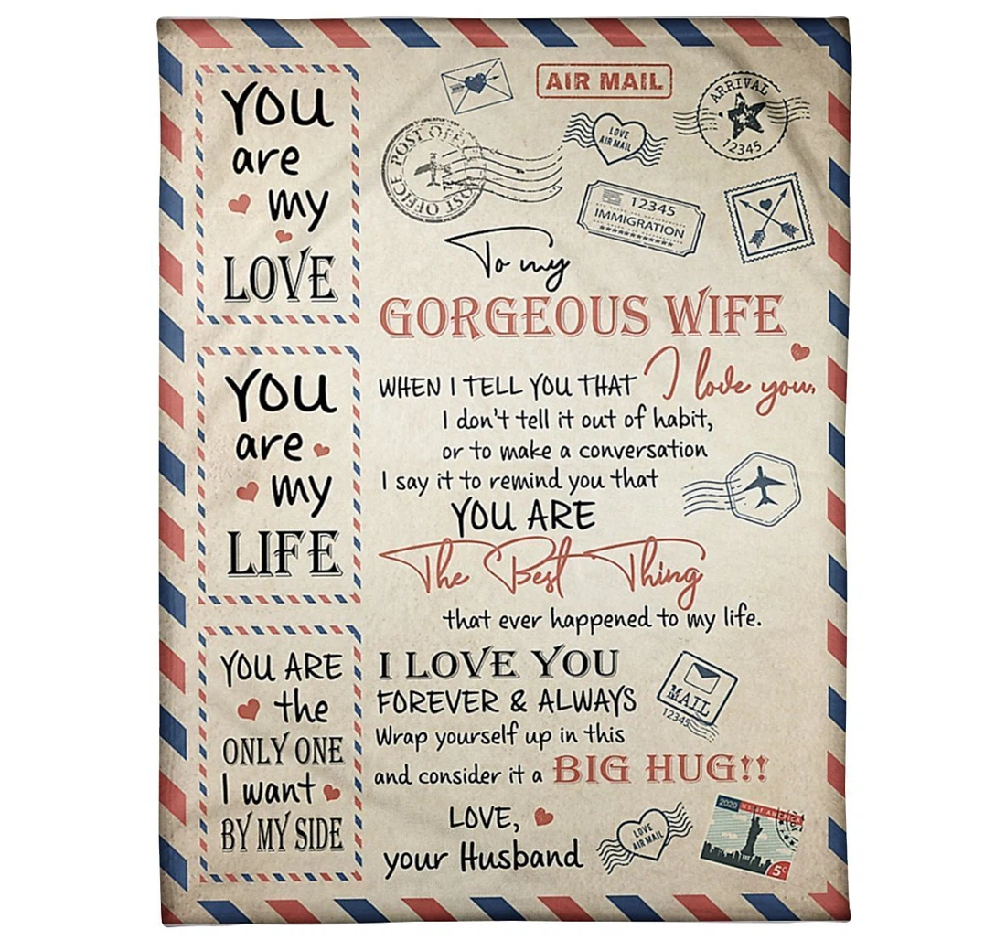 Throw Blanket, Quilt - To My Future Wife From Husband Sherpa Fleece