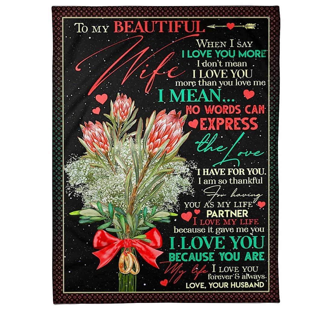 Throw Blanket, Quilt - To My Future Wife From Husband Sherpa Fleece