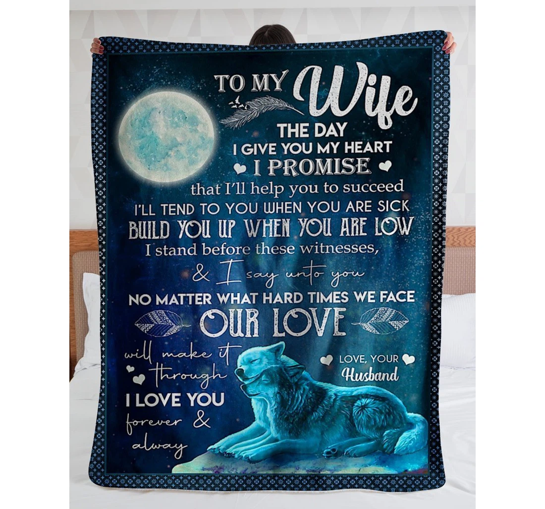 Throw Blanket, Quilt - To My Future Wife From Husband Sherpa Fleece