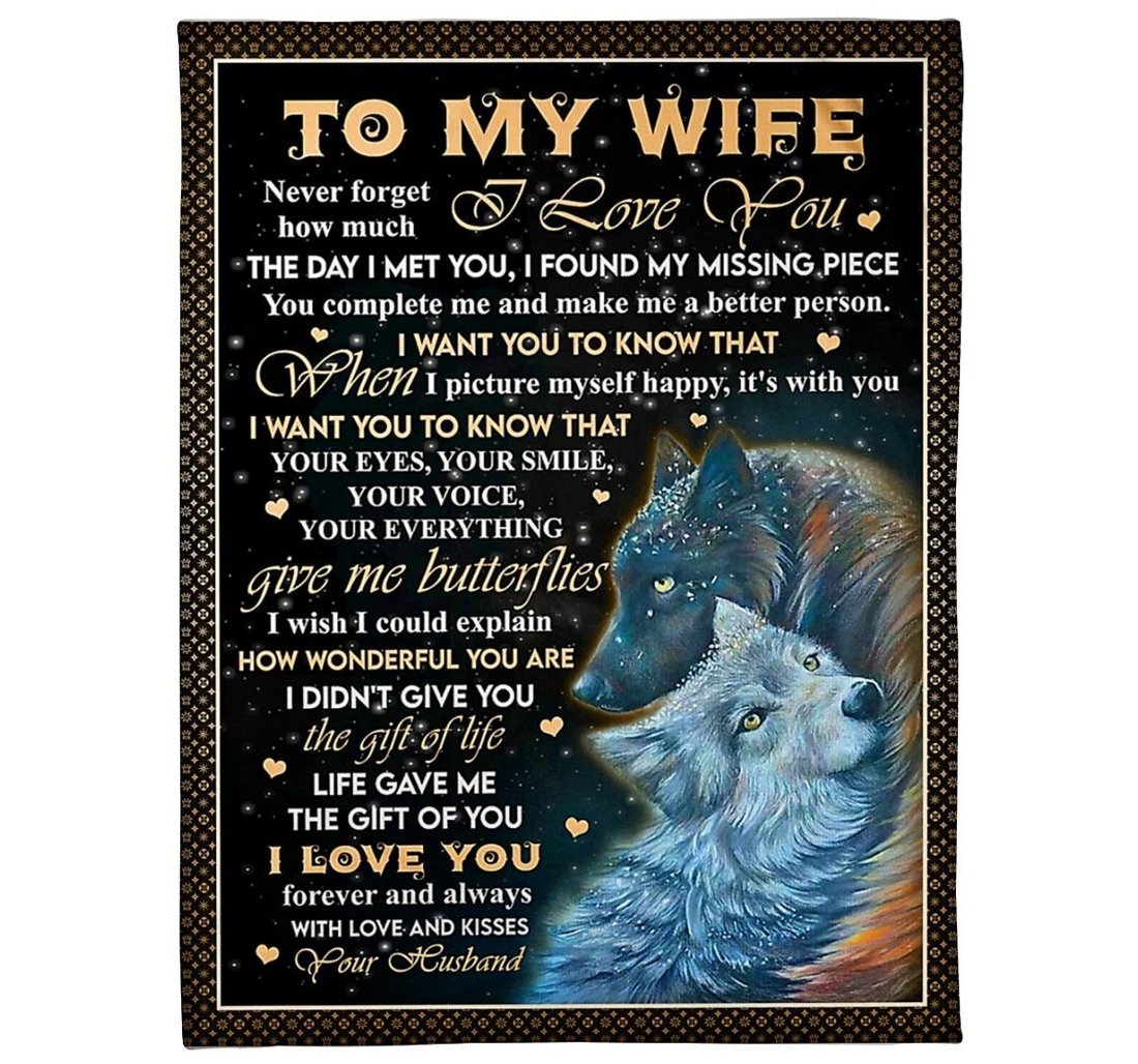 Throw Blanket, Quilt - To My Future Wife From Husband Sherpa Fleece