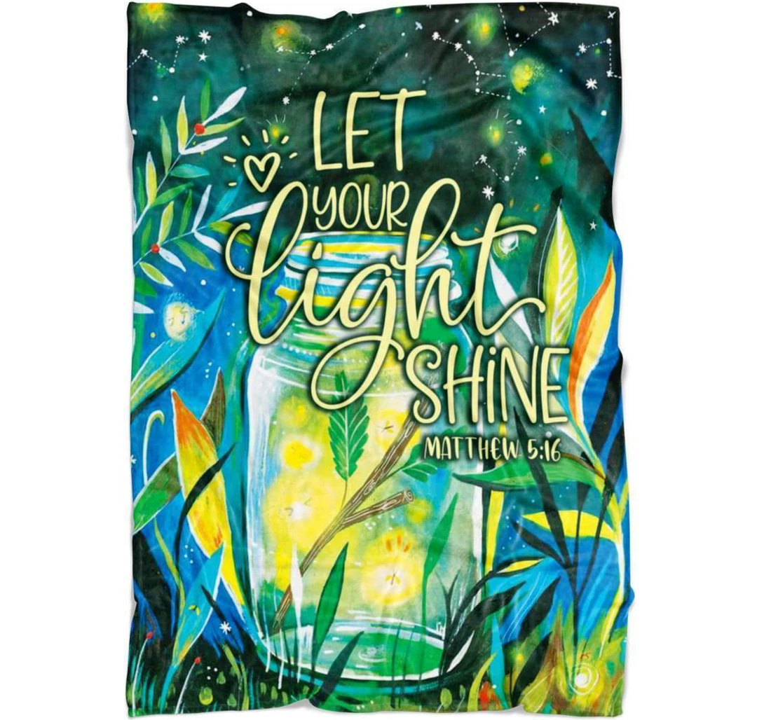 Throw Blanket, Quilt - Let Your Light Shine Sherpa Fleece