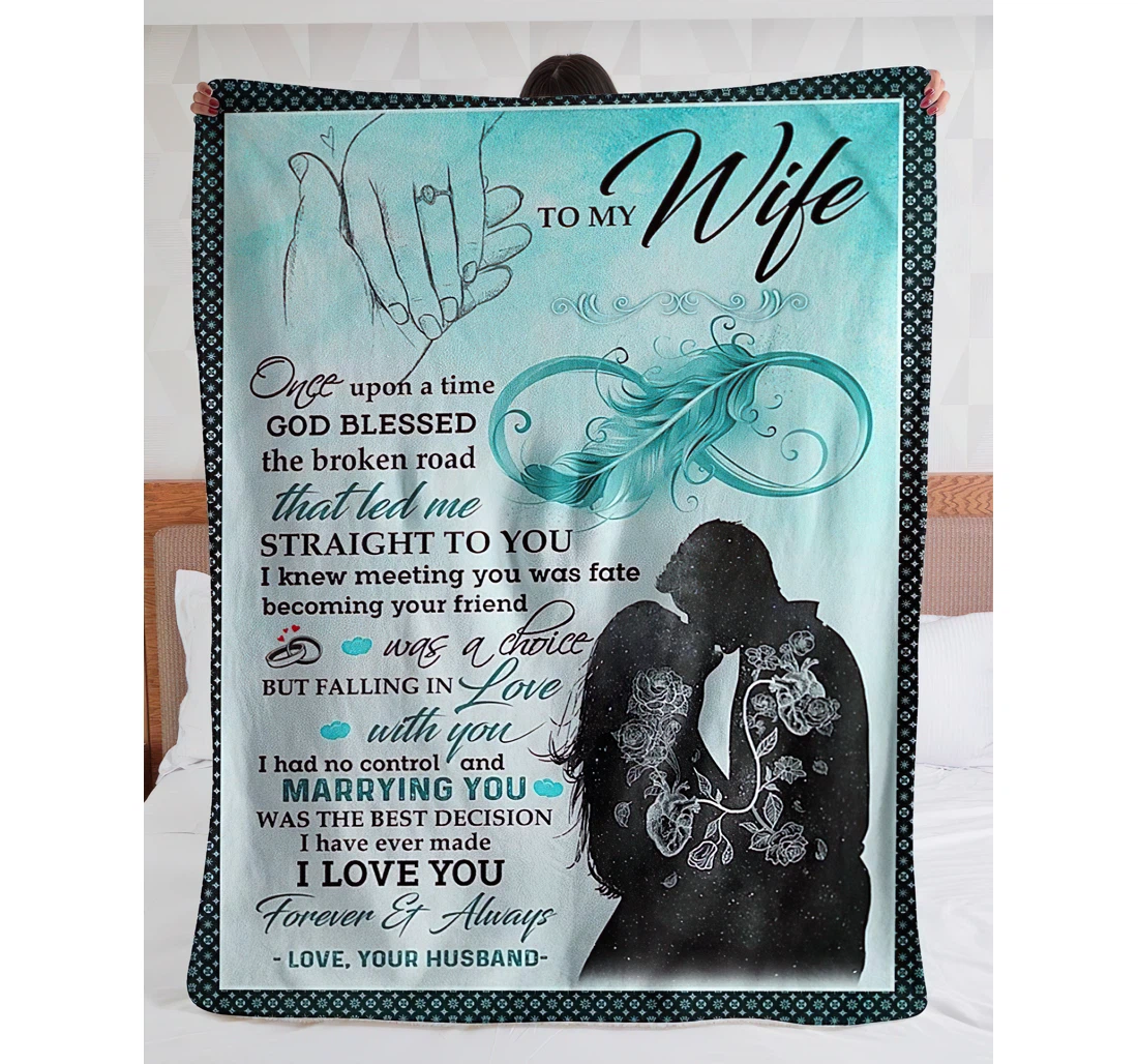 Throw Blanket, Quilt - To My Future Wife From Husband Sherpa Fleece