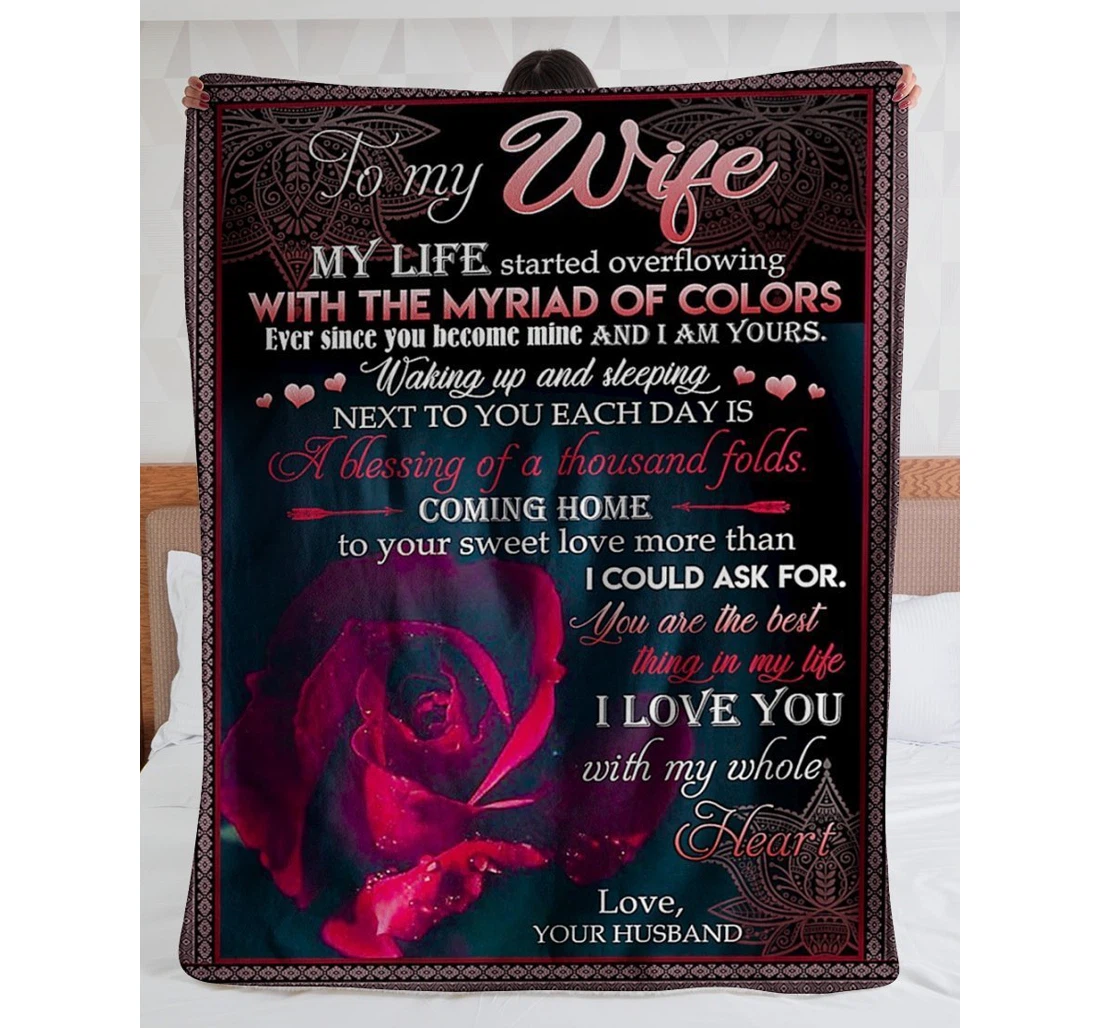 Throw Blanket, Quilt - To My Future Wife From Husband Sherpa Fleece