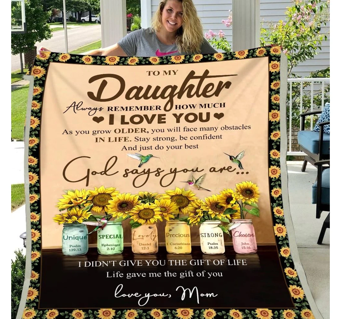 Throw Blanket, Quilt - To My Daughter From Mom Always Remember How Much I Love You Sherpa Fleece