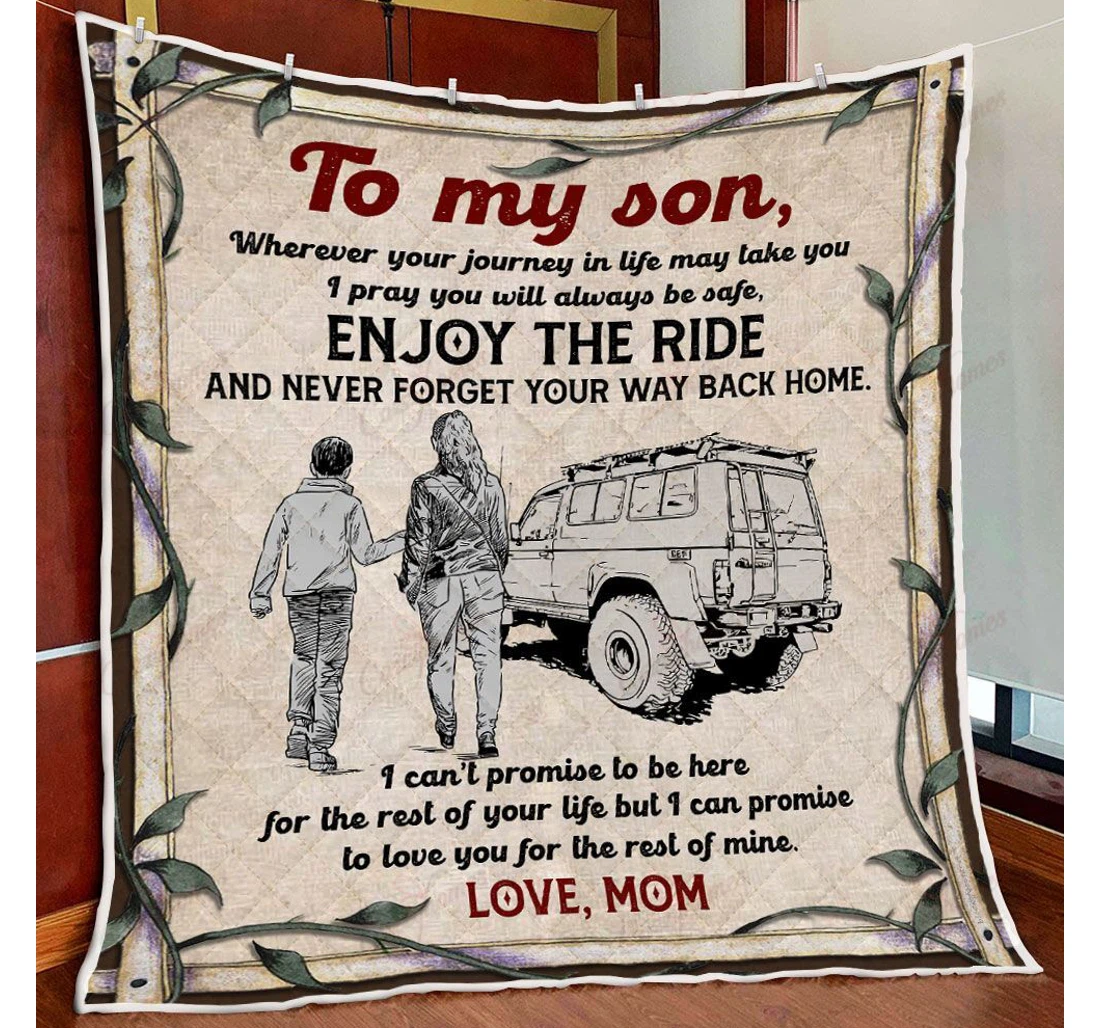 Throw Blanket, Quilt - Mom To Son I Can Promise To Love You The Rest Of Mine Sherpa Fleece