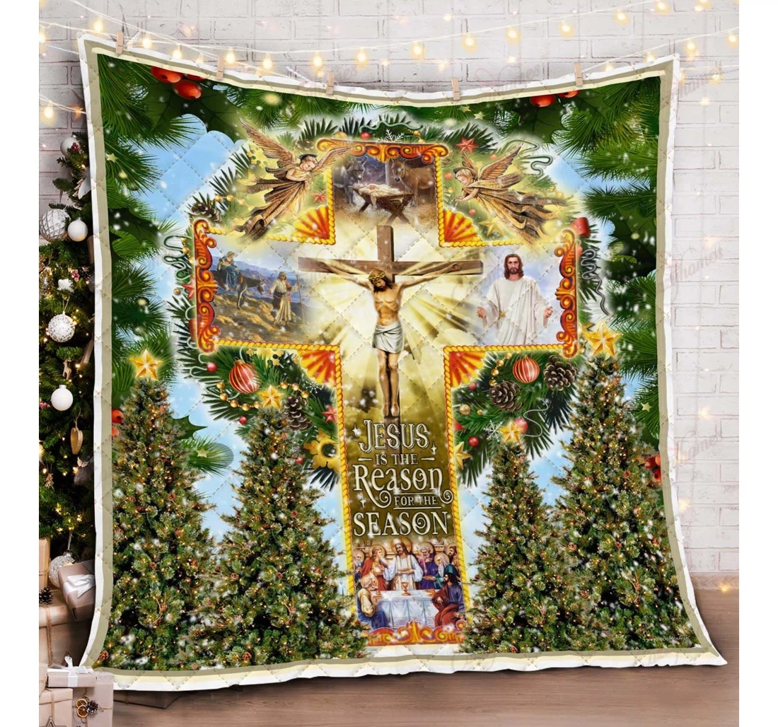 Throw Blanket, Quilt - Jesus Is The Reason The Season Sherpa Fleece