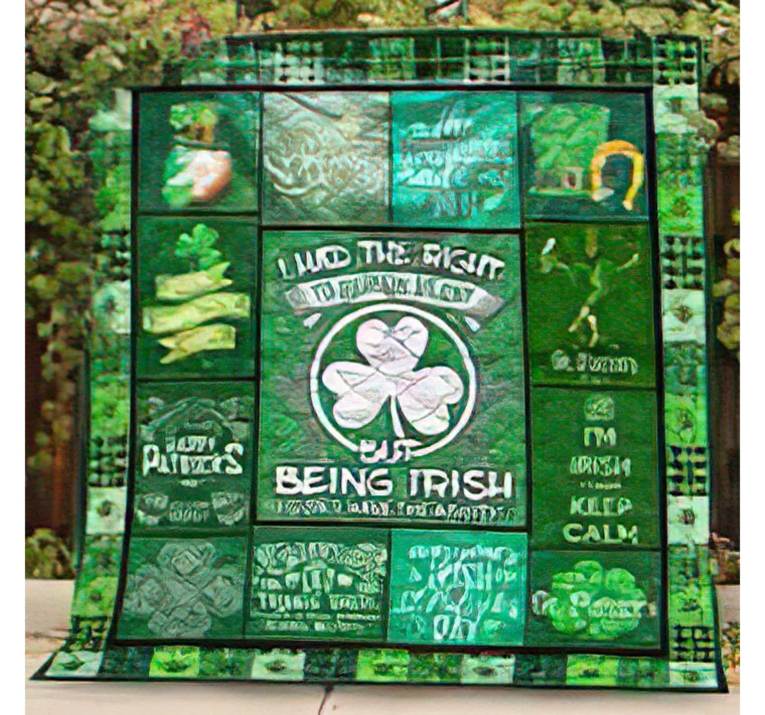 Throw Blanket, Quilt - Irish St. Patrick's Day Sherpa Fleece