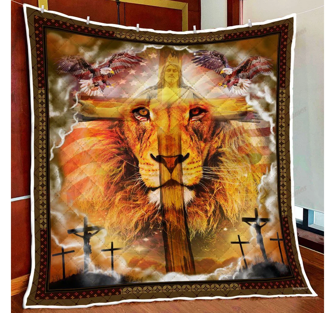 Throw Blanket, Quilt - Jesus Christ Our Hope Sherpa Fleece