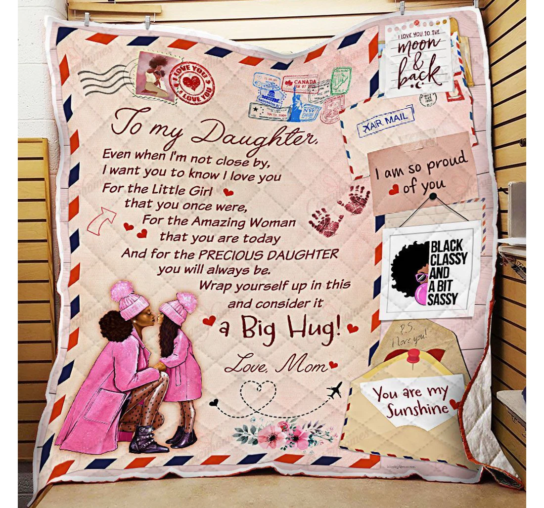Throw Blanket, Quilt - Love Letter To Daughter From Black Mom Sherpa Fleece