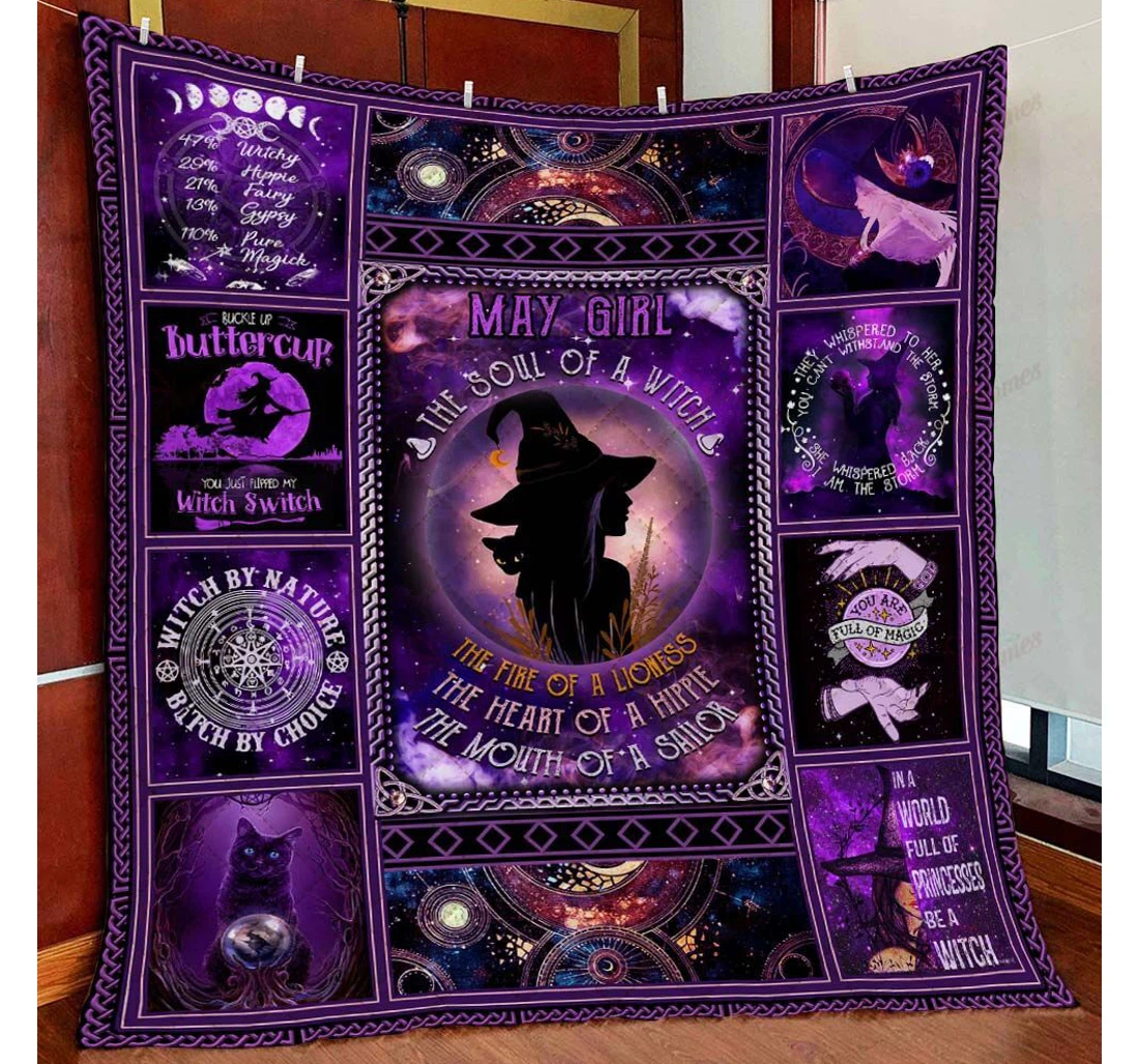 Throw Blanket, Quilt - May The Soul Of A Witch Sherpa Fleece