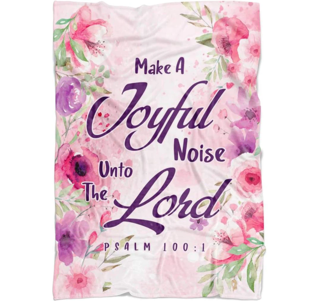 Throw Blanket, Quilt - Make A Joyful Noise Unto The Lord Sherpa Fleece