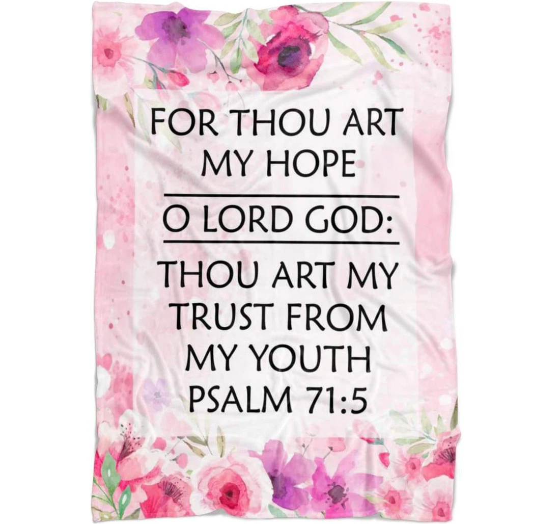 Throw Blanket, Quilt - Thou Art My Hope O Lord God Sherpa Fleece