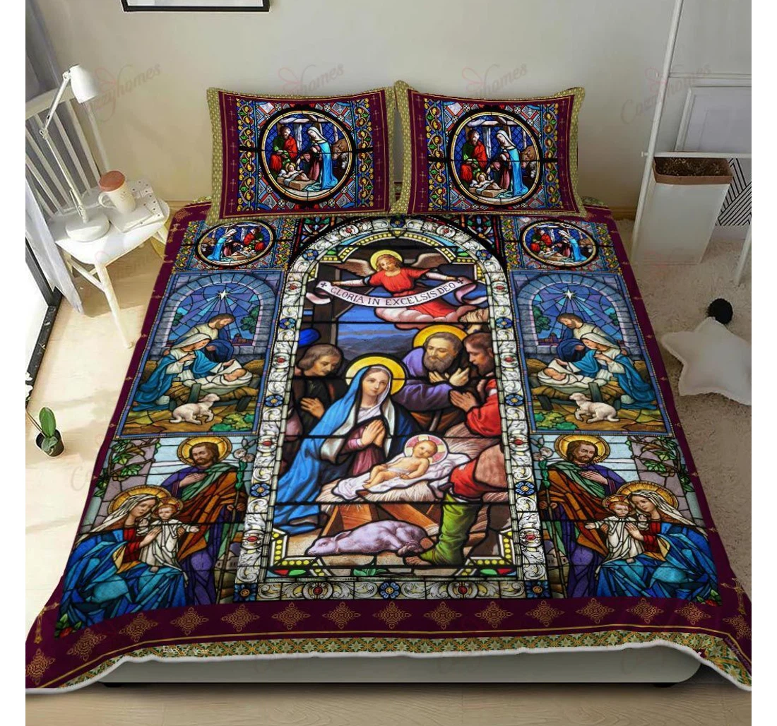 Throw Blanket, Quilt - Jesus Christ Family Set Sherpa Fleece