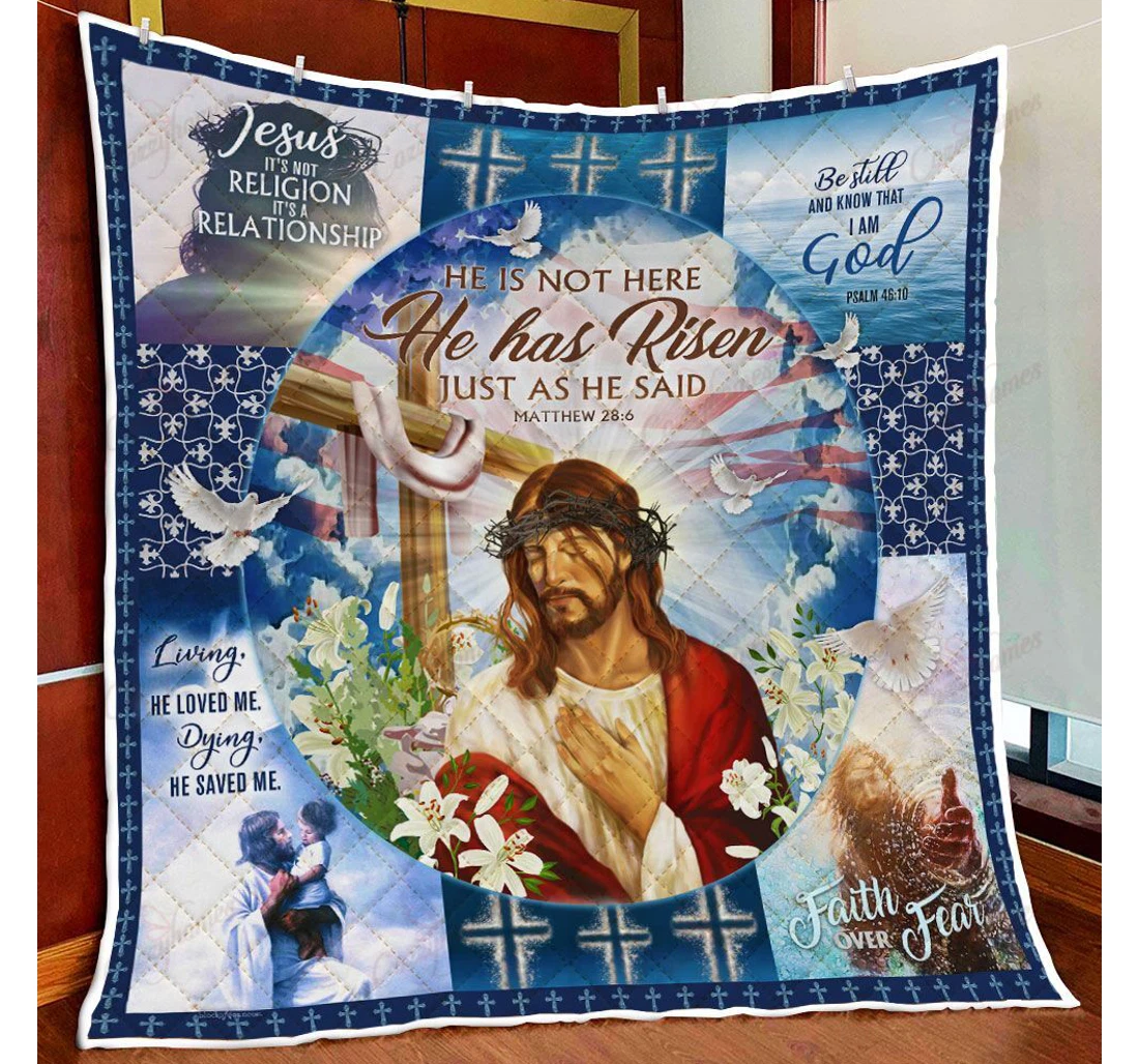 Throw Blanket, Quilt - Jesus Its Not Religion Its A Relationship Sherpa Fleece