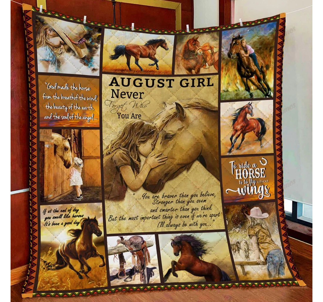 Throw Blanket, Quilt - August Girl Love Horse Sherpa Fleece