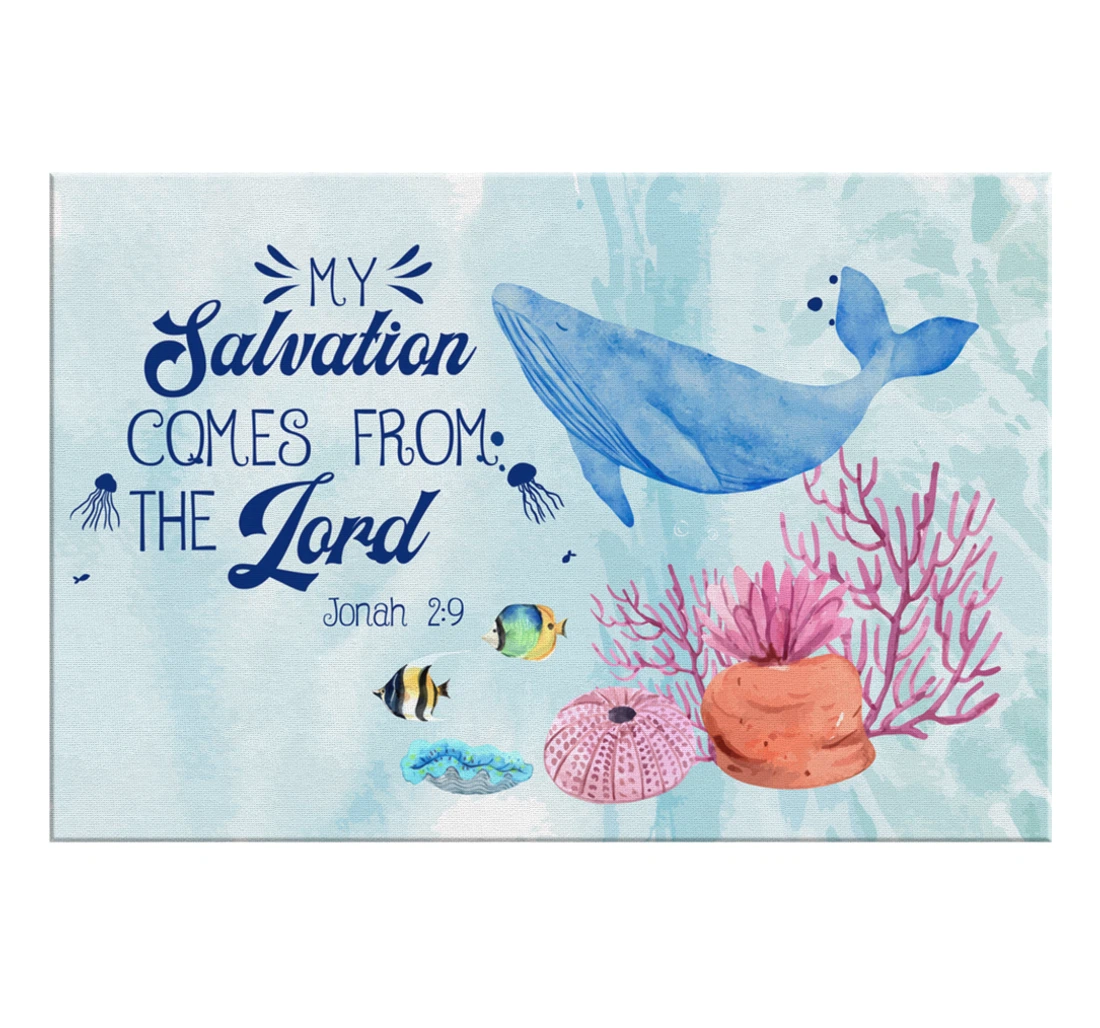 Poster, Canvas - My Salvation Comes From The Lord Jonah 29 Print Framed Wall Art