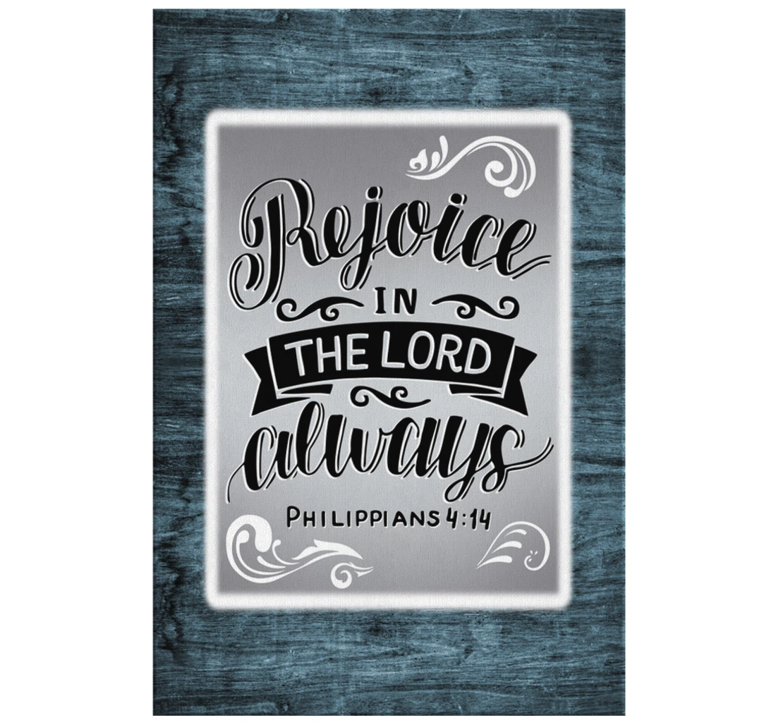 Poster, Canvas - Rejoice In The Lord Always Philippians 44 Print Framed Wall Art