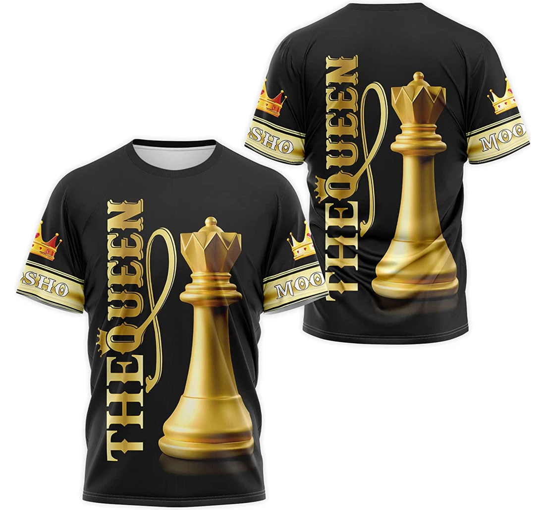 T-Shirt, Hoodie - The Queen Chess Crown 3D Printed